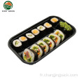 Boîte de sashimi à motifs japonais jetable avec couvercle